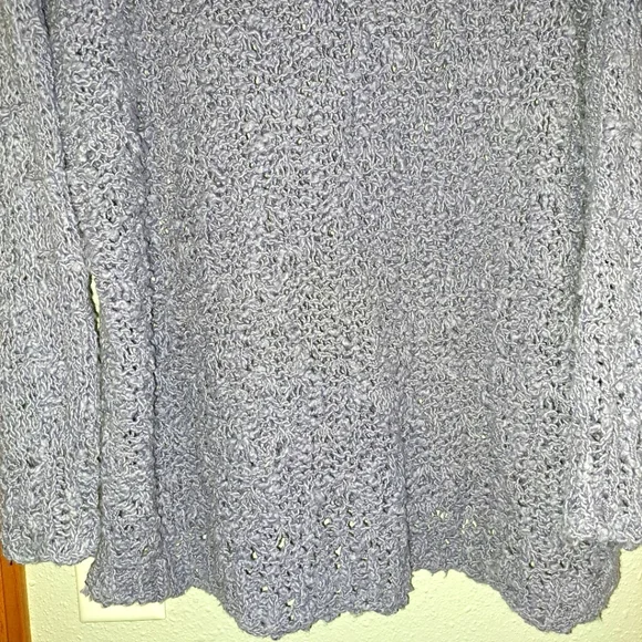Free People Sunday Shore Lilac Color Pullover Open Knit Sweater - Picture 5 of 10